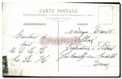 Anêmonas em um vaso decorativo — texto impresso 'Minha lembrança está com você' — editor não identificado — Verso
