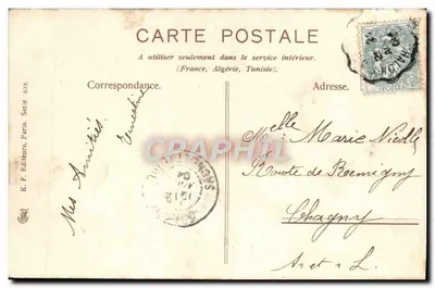 Lilie w kwiecie — wiersz Henri de Laroche — K.F. Wydawcy, Paryż, seria 632 — Rewers