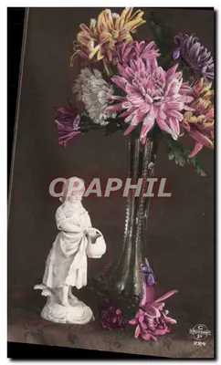 Flores de outono em um vaso — figura de menina — Croissant, n° 224