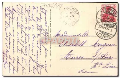Bukiet kwiatów dzikich — jesion i kryształ — wydawca F. Martin & Cie, seria 325 — Rewers