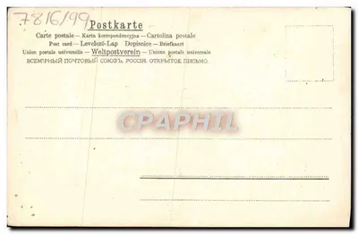 Montanhas nevadas — paisagem alpina — editor A. H. P. N° 303 — Verso