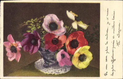 Arranjo de papoulas — editor Carte Postale-Post Card, n° 4152