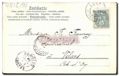 Rozige lilas — landschapsuitzicht — A.&M.B. N°275 — Achterkant
