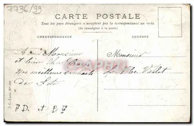 Buquê de lilás — Boa Festa — J.C. Farts, N° 1092 — Verso