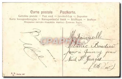 Galho de pinheiro e louro — Parabéns — A.S. Série 567 — Verso
