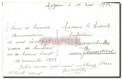 Flores de crisântemo — Aniversário — Paris 667 — Verso