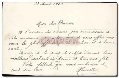 Iris — Aniversário — PC 554 — Verso