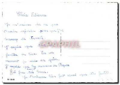 Anêmonas em um ferro de cavalo — Impresso na França — N° 98-80 — Verso