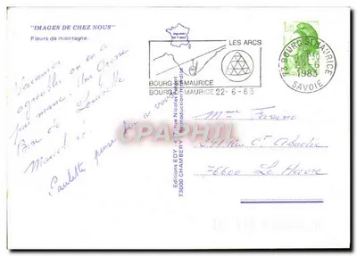 Alpenblumen — 6 Blumen in Bildern — Editions EDY, Bourg-Saint-Maurice — Rückseite