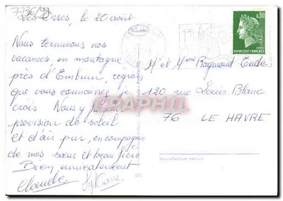 Mont Cervin — widok z chaletami i edelweiss — Rewers