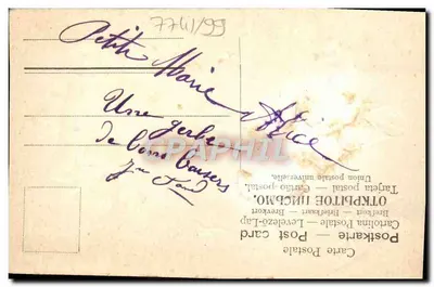 Flor de rosa — Parabéns — Carta postal multilingue — Verso