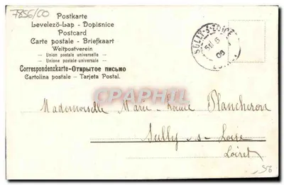 Dziecko z trójkątnym liściem — Sully-sur-Loire — wydawca nieznany — Rewers