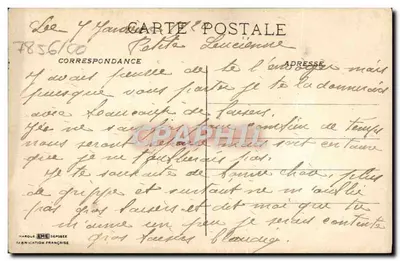 Flores e laço — Feliz aniversário — Marca EME Déposée — Verso
