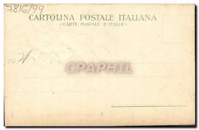 Hand die een bloemenvoorstelling vasthoudt — uitgever Cartolina Postale Italiana, n° 7816/99 — Achterkant