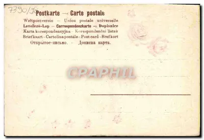 Antieke ansichtkaart Fantaisie Fleurs — Achterkant