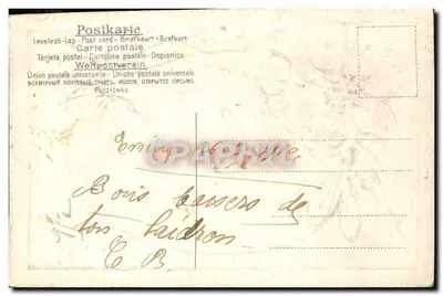 Lilases brancos — Páscoa — Carta postal universal — Verso