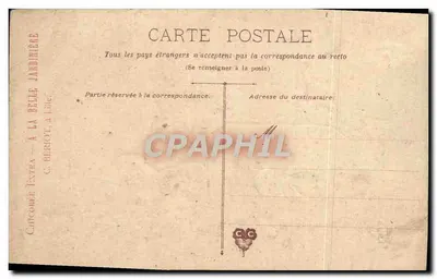 Fleur de cerisier — motif central orné d'un 'L' — éditeur C. Beriot, à Lille — Verso
