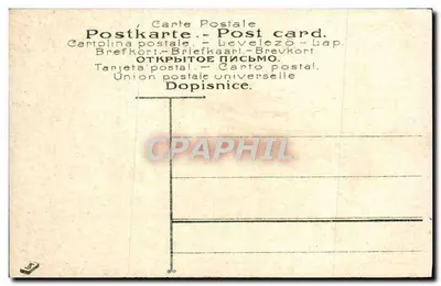 Mão segurando um buquê de flores azuis — Je ne m'oubliez pas — n° 626 — Verso
