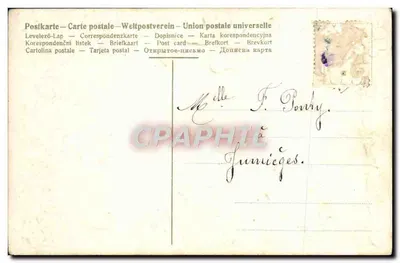Fleurs et trèfles — cadre floral — éditeur non visible — Verso