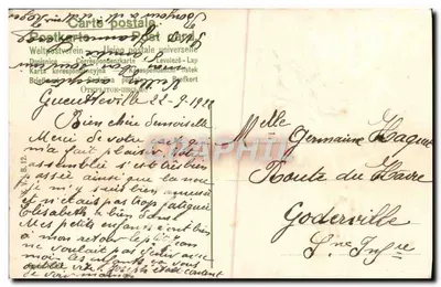 Íris e cisne — Lembrete — Carta postal — Verso