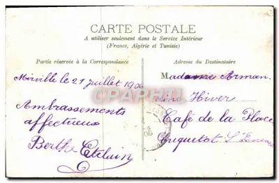 Fleurs bleues — souvenir de bonne amitié — éditeur non visible — Verso