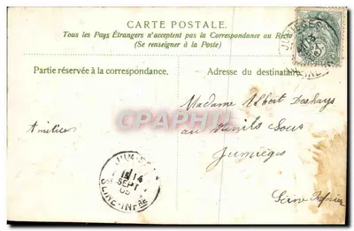 Arranjo de crisântemos — Lembrete — editor não visível — Verso