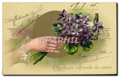 Violeta — Oferta do coração — Série 5589 da União Postal Universal