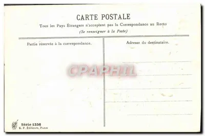 Souvenir Affectueux — seria 1356 — K.F. Éditeurs, Paryż — Rewers