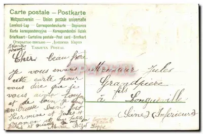 Fleur de lys et trèfle — carte de Saint-Patrick — éditeur non visible — Rewers