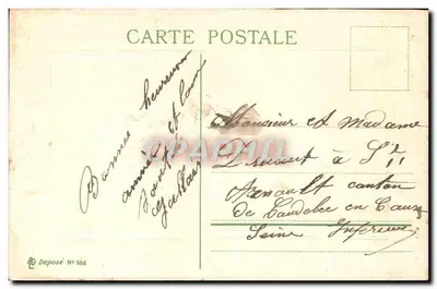 Lilás e hortência — Boa e feliz ano — Carte postale déposée n° 556 — Verso