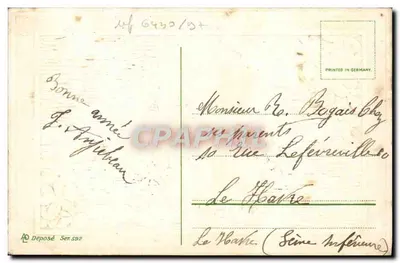Violetas — Boa Ano — República Francesa, 5c — Verso