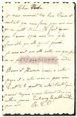 Violet Flower and Green Leaves — Artistic Illustration — No Publisher or Number Visible — Back