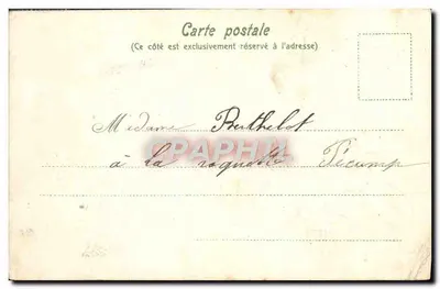 Bilhete postal antigo Fantaisie Fleurs — Verso
