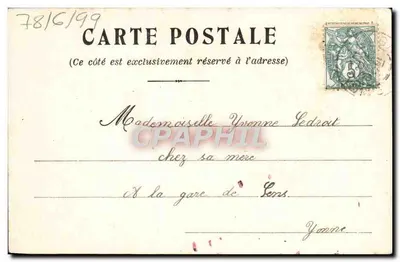 Flores — Carta de vœux — Henriette Courtier — Verso
