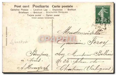 Antieke ansichtkaart Fantasie Bloemen — Achterkant