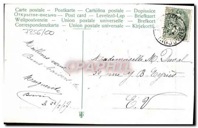 Bukiet fiołków — Przyjazny przypomnienie — Marguerite — Rewers