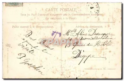 Forêt de bouleaux — sentier bordé de violettes — éditeur anonyme — Verso