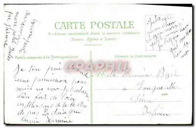 Różowe kwiaty — stara pocztówka z Algierii — wydawca nie widoczny — Rewers