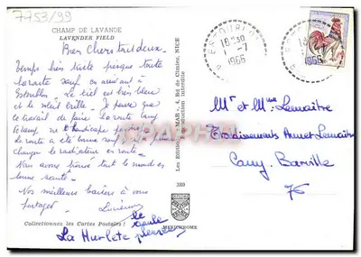 Campo di lavanda — Editore Mexichrome, NICE, n°389 — Verso