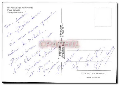 El Albir — Costa Blanca — wydawca N.1 Alfaz del Pi — Rewers