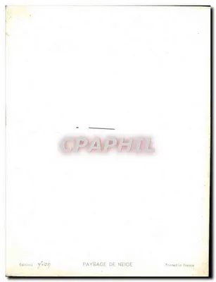 Paesaggio innevato — Éditions Yvon — Verso