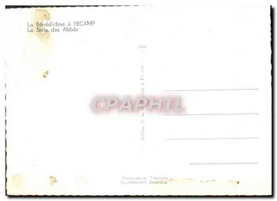 A Sala dos Abades — Abadia beneditina de Fécamp — Edição da Bénédictine em Fécamp — Verso