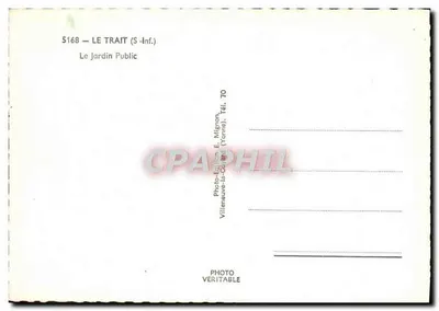 O Jardim Público — Le Trait (S-Inf.) — Photo-Edition E. Mignon, Villeneuve-la-Garenne (Yonne) — Verso
