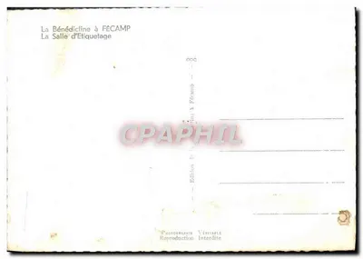 La Bénédictine w FÉCAMP — Sala Etykietowania — Rewers