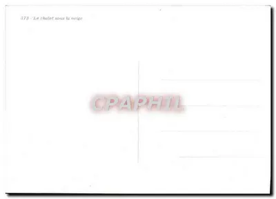 Chalet pod śniegiem — n°373 — Rewers
