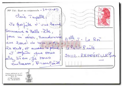 Guarda ao entardecer — PP 114 — Editor Pierre Artaud & Cie — Verso