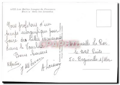 Boris tussen de lavendel — De Mooie Beelden van Provence, n°4155 — Achterkant