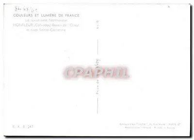 Honfleur — Bassin de l'Ouest e quai Sainte-Catherine — Éditions d'Art YVON — Verso