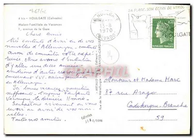 Dom rodzinny na wakacjach — Houlgate (Calvados) — Artaud Frères Éditeurs — Rewers