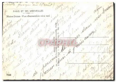 Nossa Senhora de Paris — Vista geral do lado sul — André LEBONNE, Paris — Verso